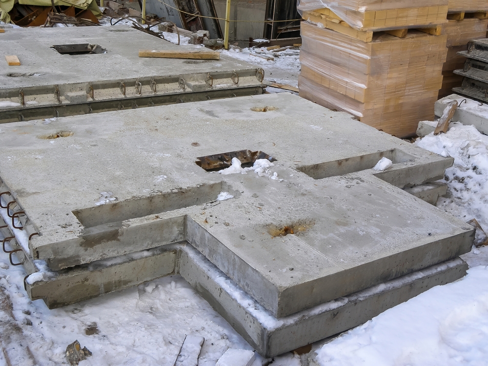 A,close Up,shot,of,construction,materials,,showcasing,large,concrete,slabs